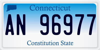 CT license plate AN96977