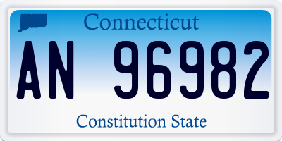 CT license plate AN96982