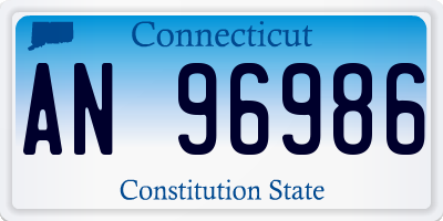 CT license plate AN96986