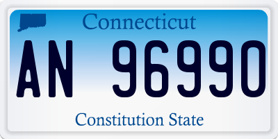 CT license plate AN96990