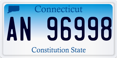 CT license plate AN96998