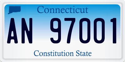 CT license plate AN97001