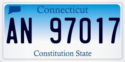 CT license plate AN97017