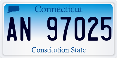 CT license plate AN97025