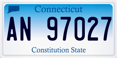 CT license plate AN97027