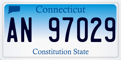 CT license plate AN97029
