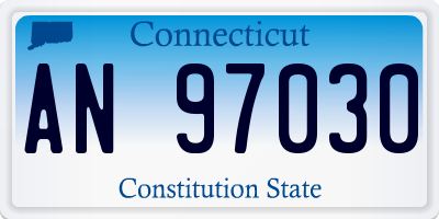 CT license plate AN97030