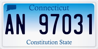 CT license plate AN97031