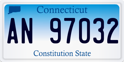 CT license plate AN97032