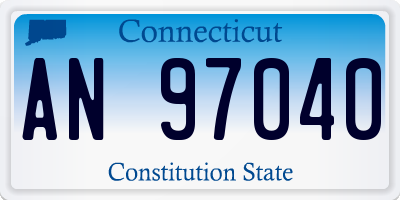 CT license plate AN97040