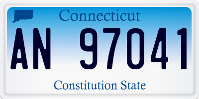 CT license plate AN97041