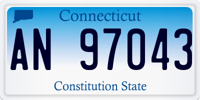 CT license plate AN97043