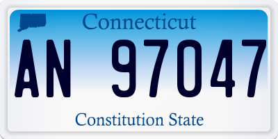 CT license plate AN97047