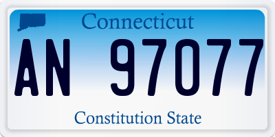 CT license plate AN97077