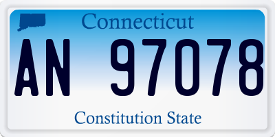 CT license plate AN97078