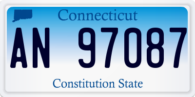 CT license plate AN97087