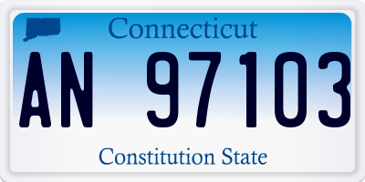 CT license plate AN97103