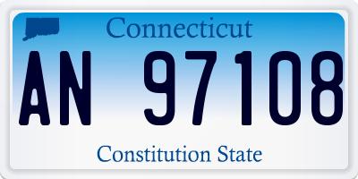 CT license plate AN97108