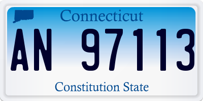 CT license plate AN97113