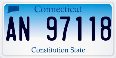 CT license plate AN97118