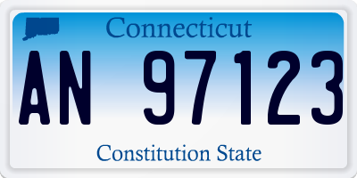 CT license plate AN97123