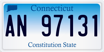 CT license plate AN97131