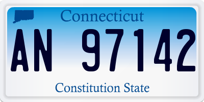 CT license plate AN97142