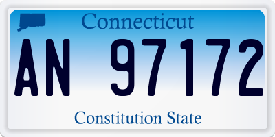 CT license plate AN97172