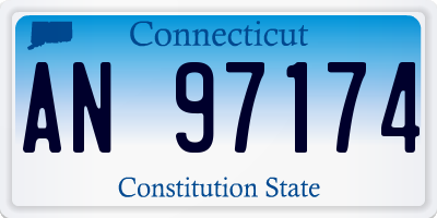 CT license plate AN97174