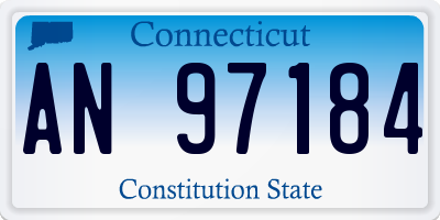 CT license plate AN97184