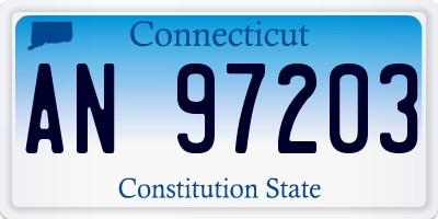 CT license plate AN97203
