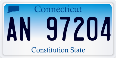 CT license plate AN97204