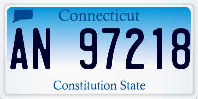 CT license plate AN97218