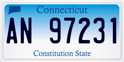 CT license plate AN97231