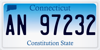 CT license plate AN97232