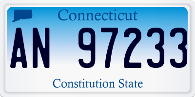 CT license plate AN97233