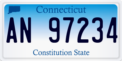 CT license plate AN97234