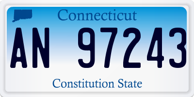 CT license plate AN97243