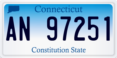 CT license plate AN97251