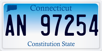 CT license plate AN97254