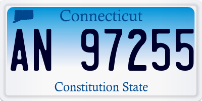 CT license plate AN97255