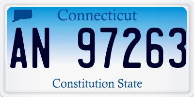 CT license plate AN97263