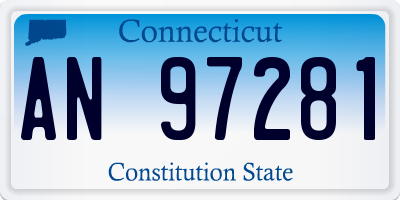 CT license plate AN97281