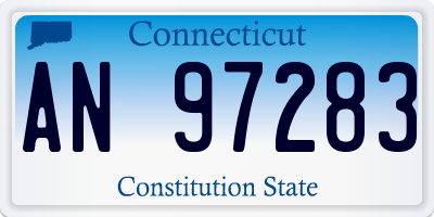 CT license plate AN97283