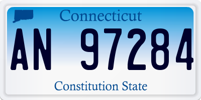 CT license plate AN97284