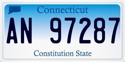 CT license plate AN97287