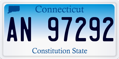 CT license plate AN97292