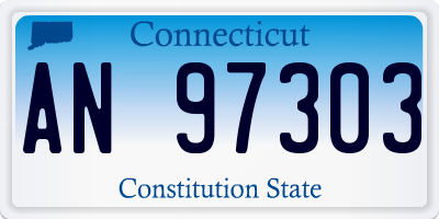 CT license plate AN97303