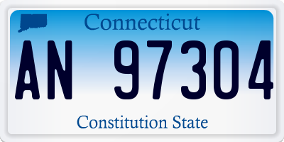 CT license plate AN97304