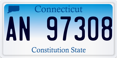 CT license plate AN97308